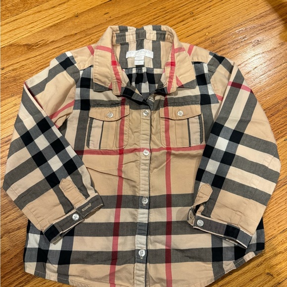 Burberry Boy Nova Check Long Sleeve Button Down Shirt Kids - Picture 2 of 5